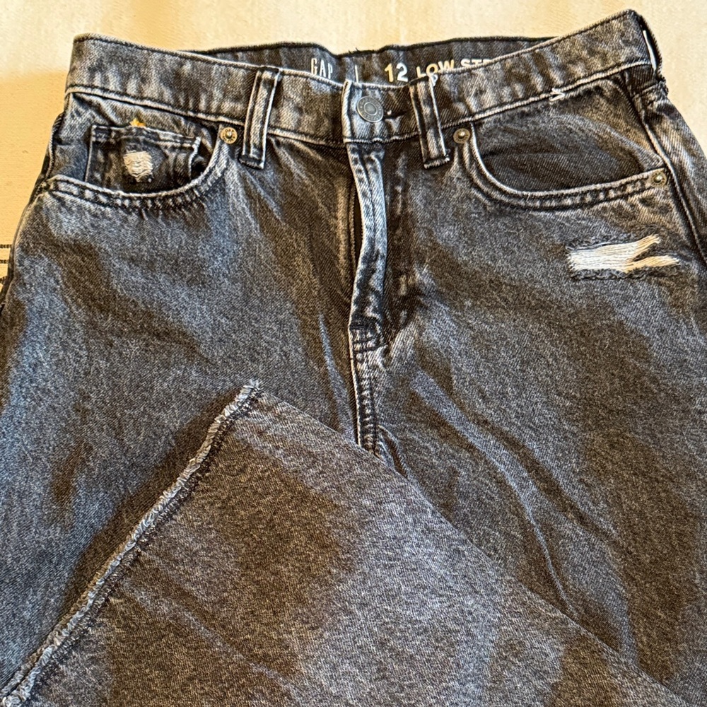 GAP Kids Distressed Black Jeans